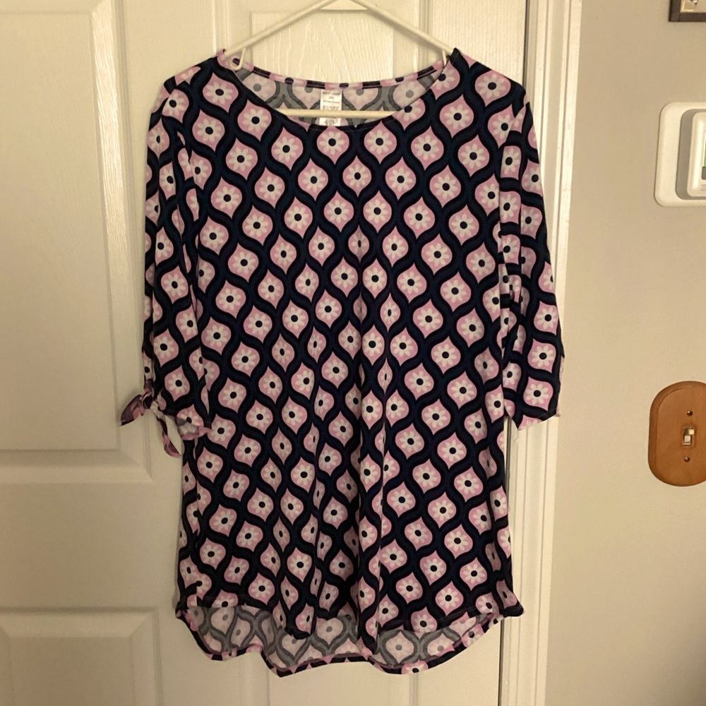 West Loop Navy and Red Blouse